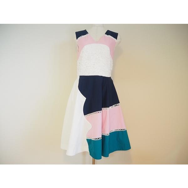 Chesty #snc チェスティ ワンピース 1 白 紺 ピンク レース Chesty #snc チェスティ ワンピース 1 白 紺 ピンク レース