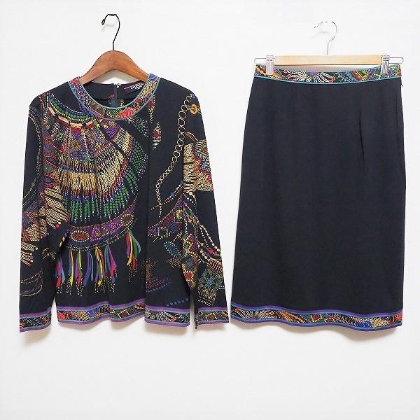 apc レオナール LEONARD セットアップ L 66 黒 マルチ ツーピース  