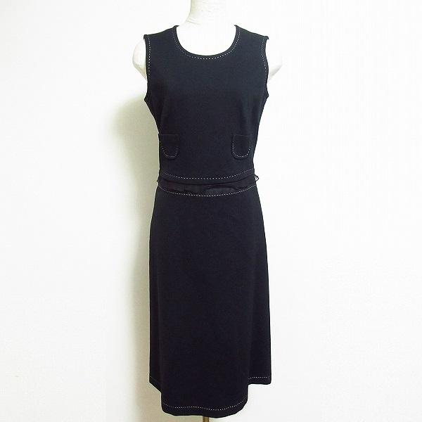 anc トゥービーシック TO BE CHIC ワンピース 40 黒 ノースリーブ 