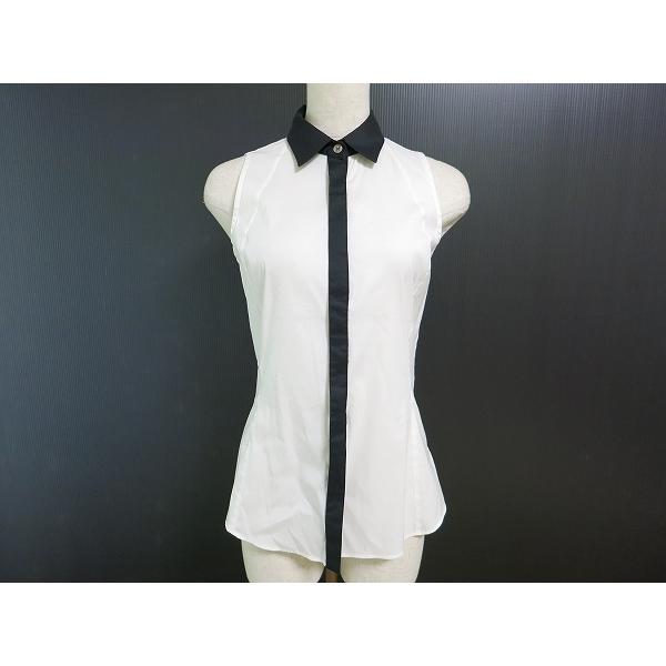 Snc ベラルディ Berardi シャツ ブラウス 00 白 黒 ノースリーブ バイカラー レディース 6280 6280 アクイールヤフーショップ 通販 Yahoo ショッピング