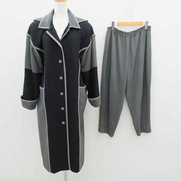 wnc 三年坂 CASUAL セットアップ ツーピース 黒 グレー ちりめん