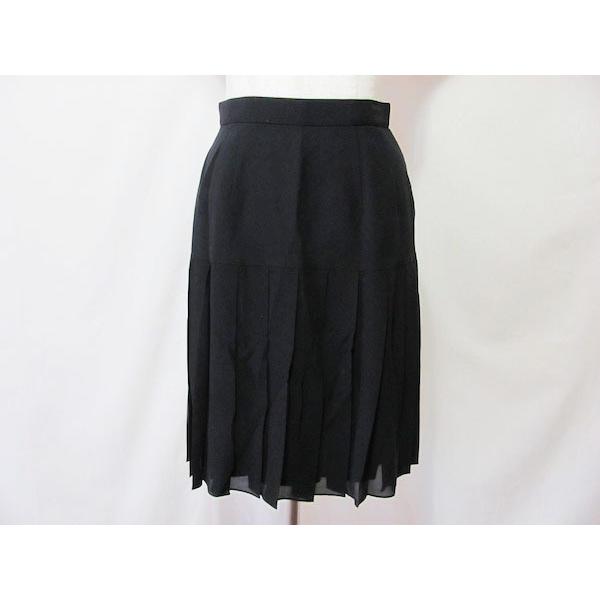 anc フォクシーブティック FOXEY BOUTIQUE スカート 38 黒 シルク  