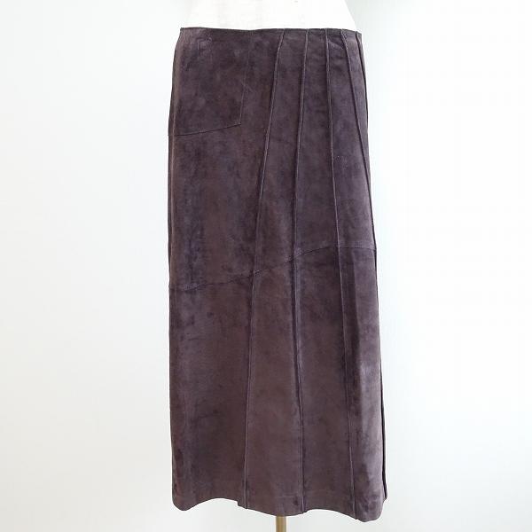 wnc SALE マーレンダム MARLENEDAM スカート 42 紫系 スエード ロング  