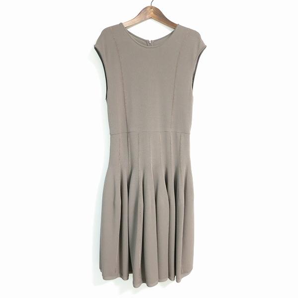 snc フォクシー FOXEY ワンピース 42 ベージュ ニット ノースリーブ  