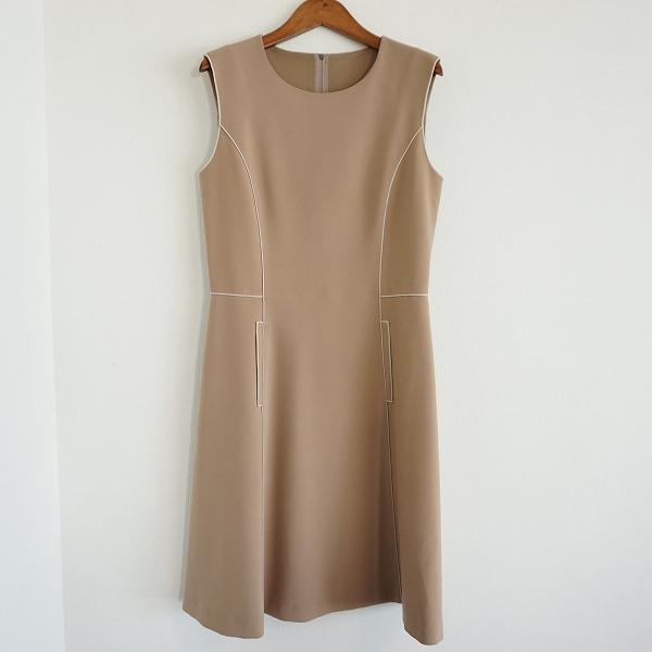 FOXEY NEW YORK ベージュノースリーブワンピース 40 FOXEY NEW YORK 「FOXEY YORK」 ノースリーブワンピース 40