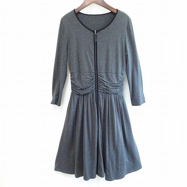 anc ナチュラルバイフォクシー NATURAL by FOXEY ワンピース 40 グレー  