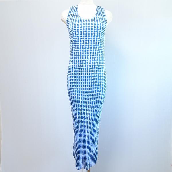 spc プリーツプリーズ PLEATSPLEASE ワンピース 3 青 白  