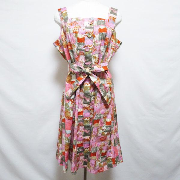 美品 エムズグレイシー ワンピース 花柄 リボン オレンジ 大きいサイズ 40 美品 エムズグレイシー ワンピース 花柄 リボン オレンジ 大きいサイズ 40