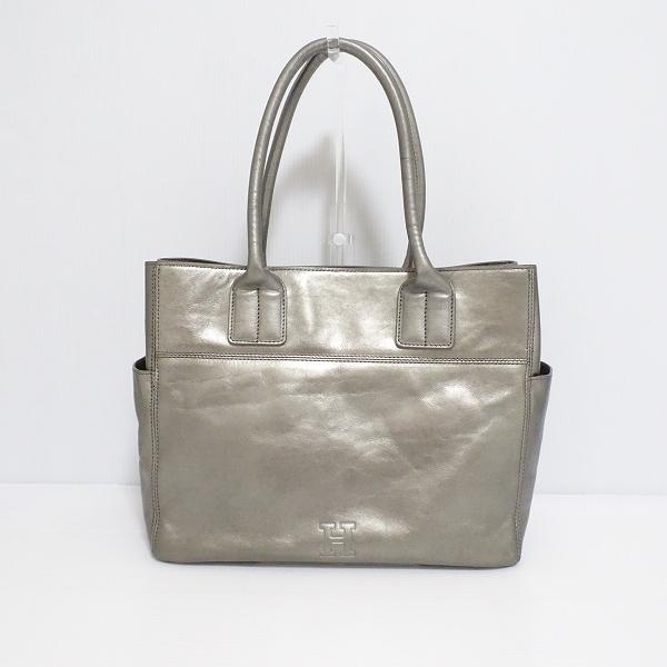 HIROFU #anb ヒロフ トートバッグ シルバー レザー 光沢 ショルダー  