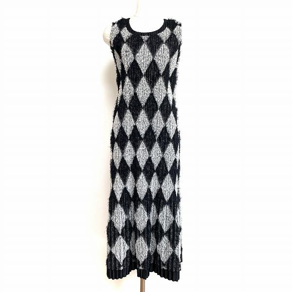 PLEATS PLEASE イッセイミヤケ　チュニック　ワンピース　総柄 PLEATS PLEASE イッセイミヤケ チュニック ワンピース 総柄