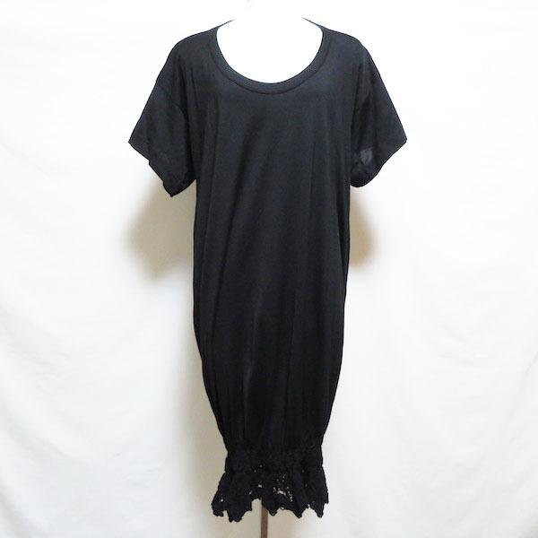 ZUCCa（ズッカ） #snc ワンピース M 黒 ブラック 半袖 裾レース
