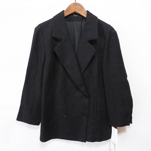 emmi #snc エミ ジャケット 0 黒 麻混 ダブル タグ付き 新品同様  