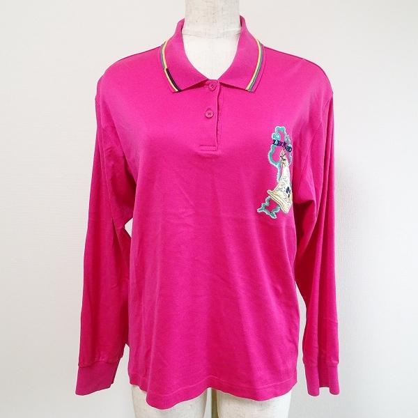 【美品】LEONARD レオナールスポーツ 七分袖ニット ポロシャツ 美品】LEONARD レオナールスポーツ 七分袖ニット ポロシャツ