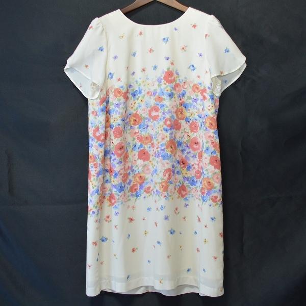 snc ローズティアラ Rose Tiara ワンピース 42 白 花柄 リボン ペタル