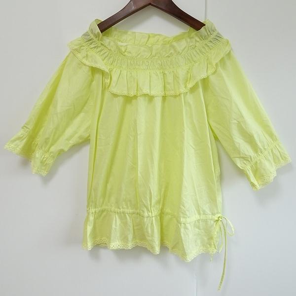 anc ローズティアラ RoseTiara ブラウス 42 黄色系 フリル レース