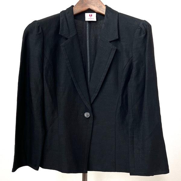 U by Ungaro #snc ユーバイウンガロ ungaro ジャケット 38 黒 麻