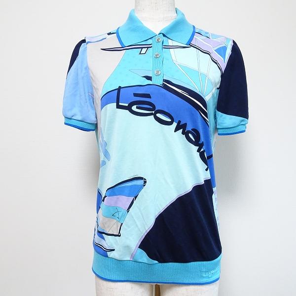 レディース LEONARD SPORT 半袖 ポロシャツ 魚柄 38