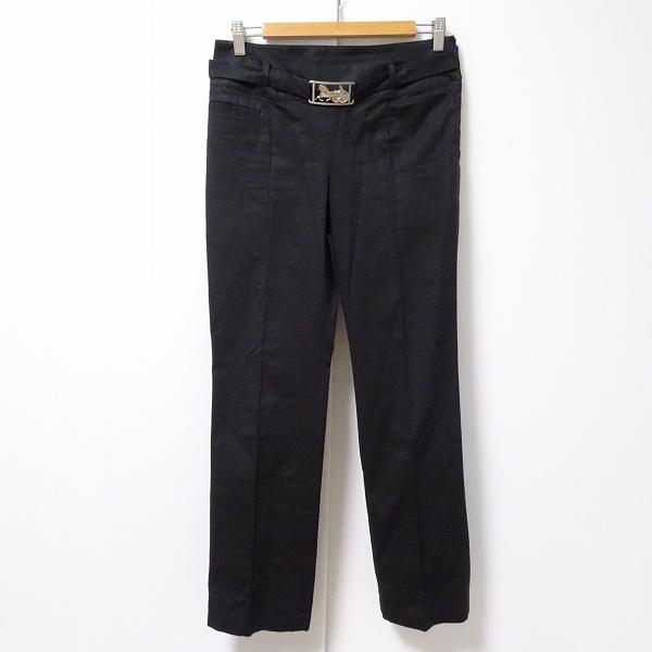 CELINE #anc セリーヌ パンツ 38 黒 センタープレス フランス製 