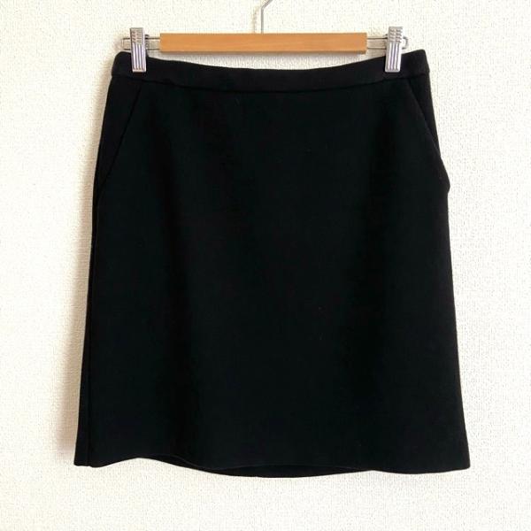 #wnc マックスマーラ Maxmara スカート 黒 イタリア製 バックジップ ミニ レディース [754459]