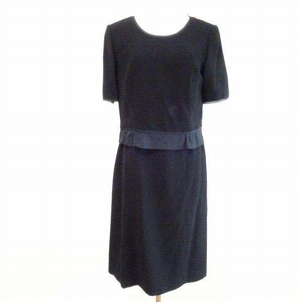 東京ソワール/冠婚葬祭/レオパード柄/ノーカラーセットアップ/薄手  