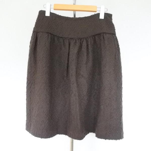 wnc サルヴァトーレフェラガモ Salvatore Ferragamo スカート 42 茶  