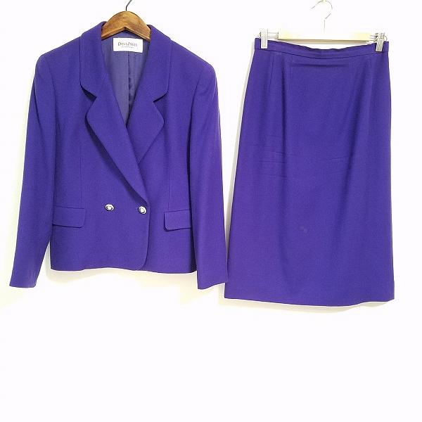 wnc ダナパリ DANAPARIS スカートスーツ 9 紫系 ツーピース ライン  