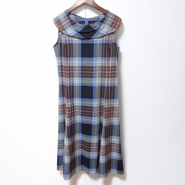 大特価 ヨークランド #snc YORKLAND ワンピース 11AR 青 茶 紺 ワンピース