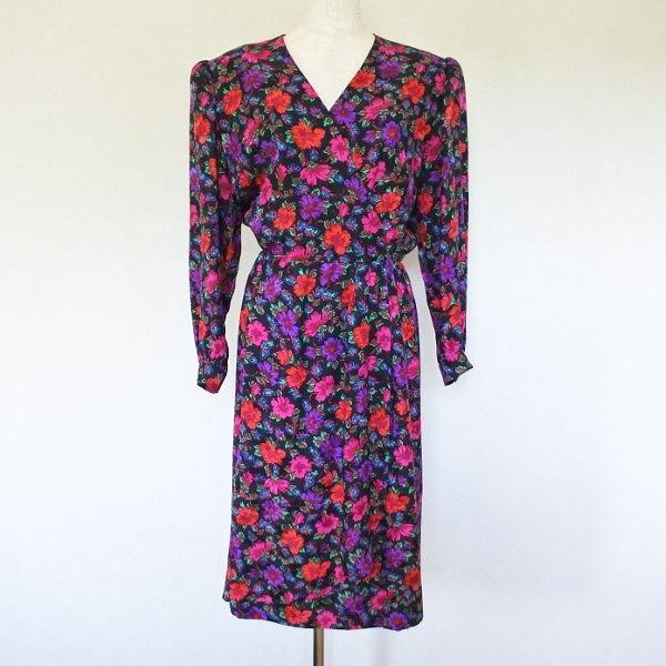 NINA RICCI #anc ニナリッチ NINARICCI ワンピース 7 マルチ シルク 花  