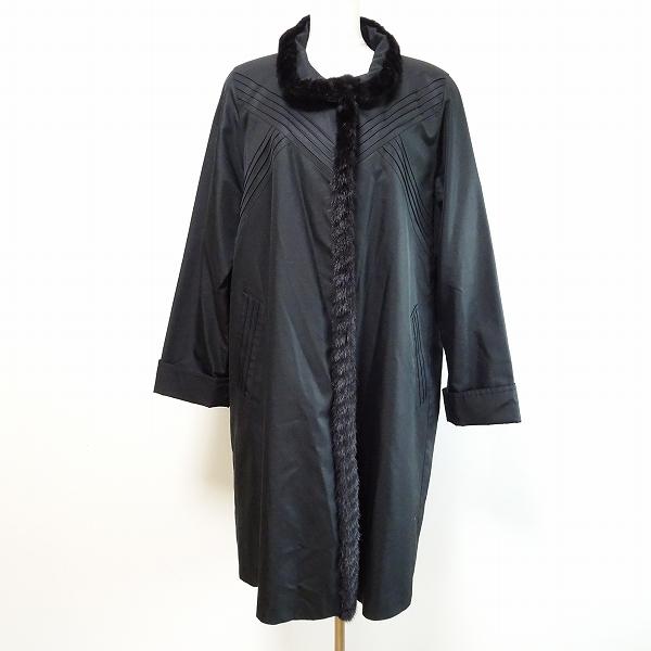 REGENCE #wnc レジァンス コート 38 黒 シルク ミンクファー REGENCE #wnc レジァンス コート 38 黒 シルク ミンクファー