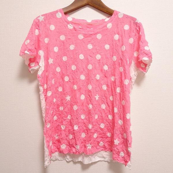 イッセイミヤケ PLEATS ピンク 半袖 イッセイミヤケピンク半袖