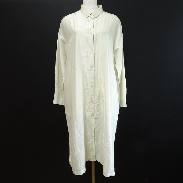 YACCO MARICARD】ヤッコマリカルド 綿絹混 ロングシャツワンピース