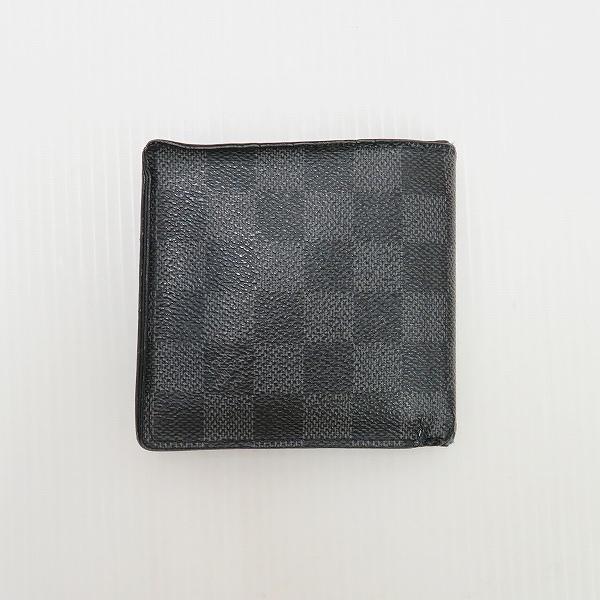 apzw ルイヴィトン LOUISVUITTON 二つ折り財布 ダミエグラフィット