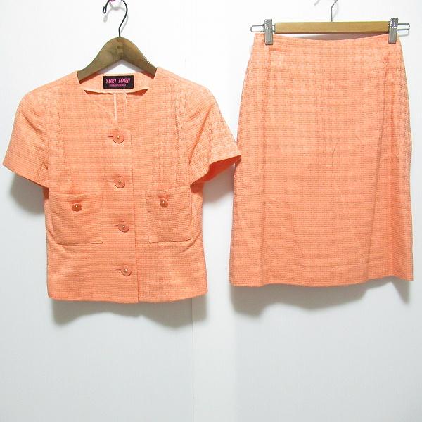 snc ユキトリイ YUKITORII セットアップ 9 オレンジ系 ミニ 無地 半袖 