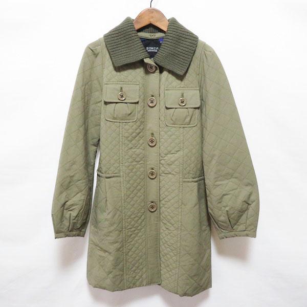 wnc ソニアリキエル SONIARYKIEL コート 38 カーキ キルティング 中綿 