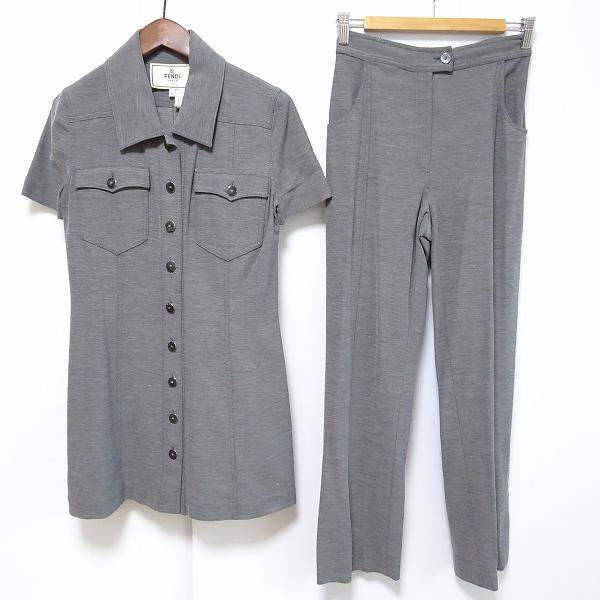 snc フェンディ FENDI セットアップ 42 グレー 半袖 ワンピース  