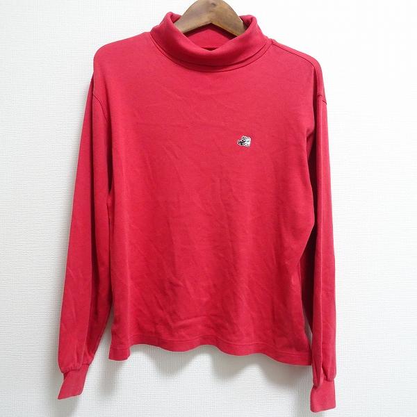 #anc  ブラック&ホワイト Black&White カットソー M 赤 タートルネック 長袖 ゴルフ レディース [779376]