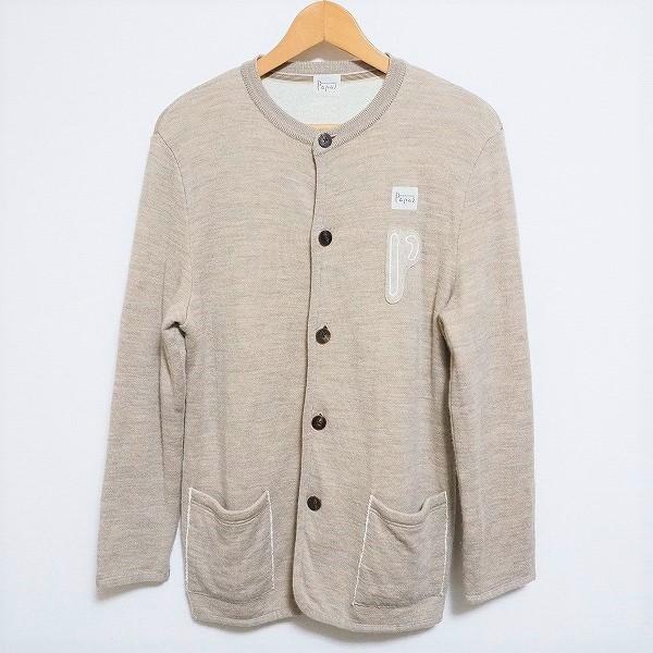 PAPAS（パパス） #wpc カーディガン 46 ベーシュ系 ニット ワッペン