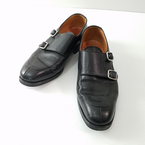 ans ヤンコ YANKO ビジネス・レザーシューズ 6 1/2 黒 Wモンク 