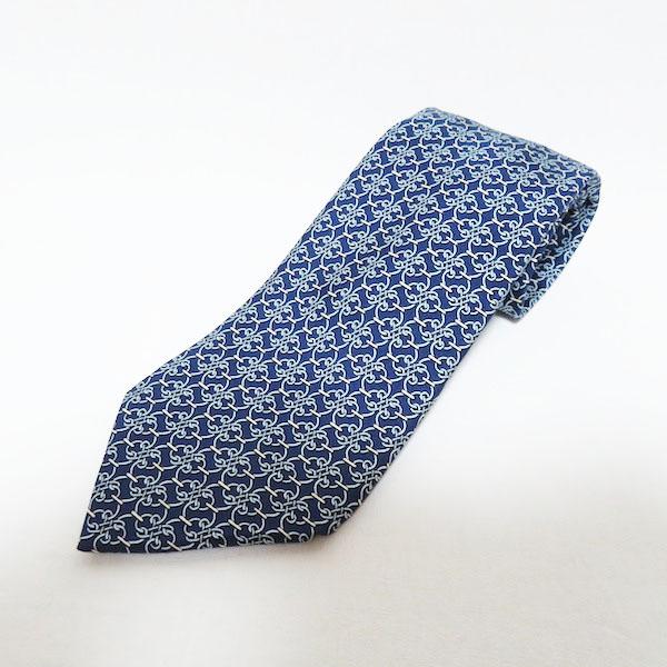 エルメス ネクタイ シルバーグレー ドット 総柄 ブラック ストライプ