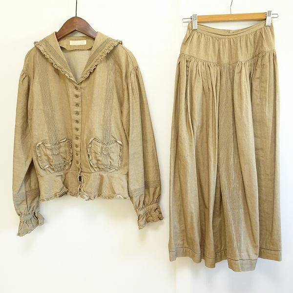 apc ピンクハウス PINKHOUSE セットアップ ベージュ セーラーカラー 