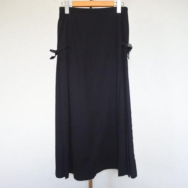 #anc  ケティ ketty スカート M 黒 ドット リボン ロング レディース [783894]
