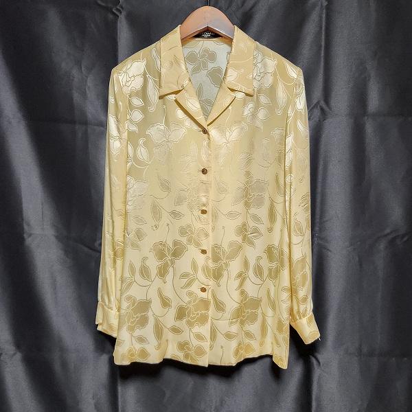 レオナール ブラウス レオナール PARIS シルク100 ブラウス リボン 花