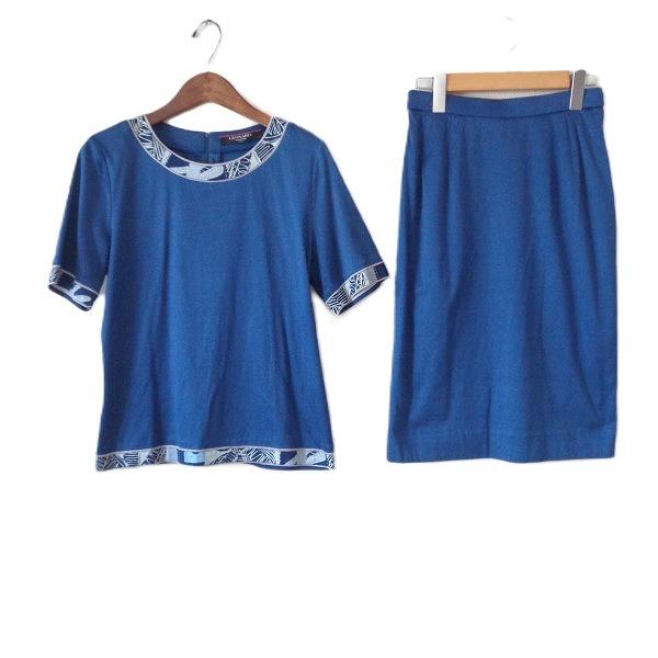 LEONARD（レオナール） #spc セットアップ M 青 半袖 バックジップ 美 