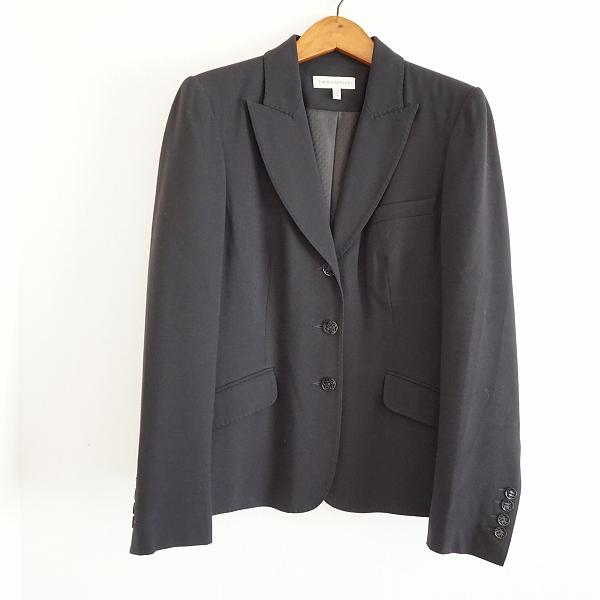 #anc  ローラアシュレイ LAURAASHLEY ジャケット 38 黒 無地 レディース [786734]