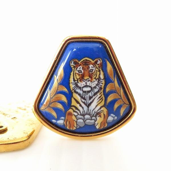 HERMES #axza エルメス イヤリング 七宝焼き エマイユ トラ 片方のみ 