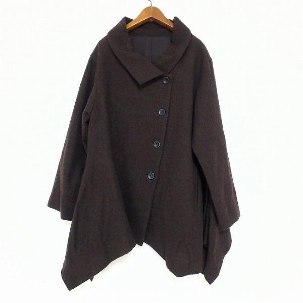 慈雨　センソユニコ 変形デザイン　ジャケット　コート wnc ジウセンソユニコ 慈雨 Sensounico コート 40 焦げ茶 変形