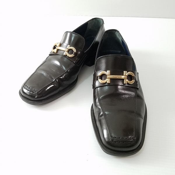 ans サルヴァトーレフェラガモ Ferragamo シューズ 6EEE 茶系 
