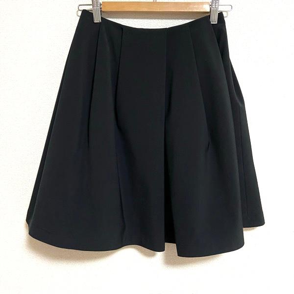 Rene ルネ 黒 フレアスカート サイズ36 M ひざ丈 秋冬 René 黒