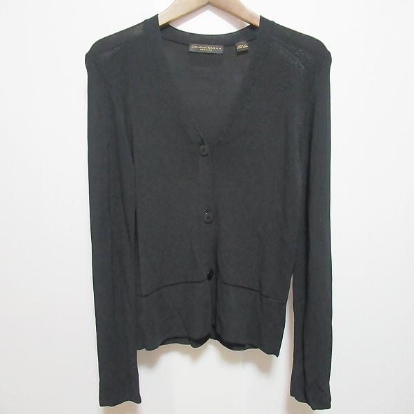 DKNY #anc ダナキャラン DONNAKARAN カーディガン S 黒 無地 