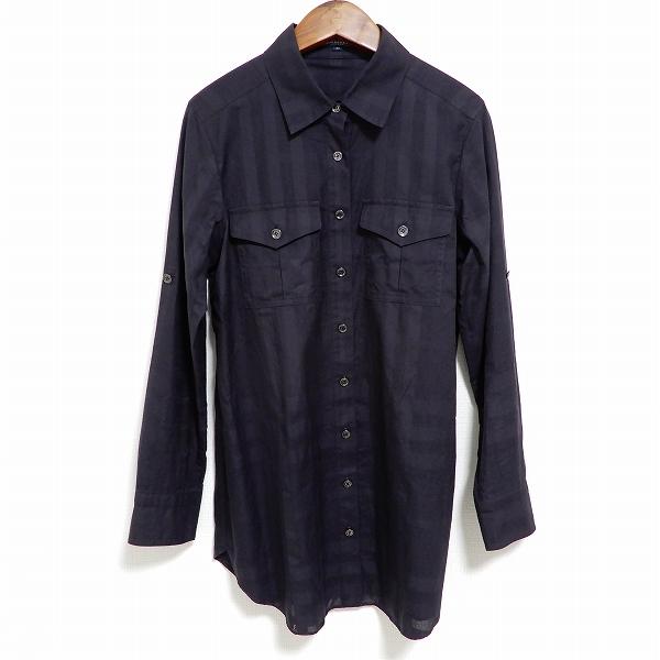 BURBERRY（バーバリー） #anc シャツ ブラウス 40 紺 長袖 ロール 